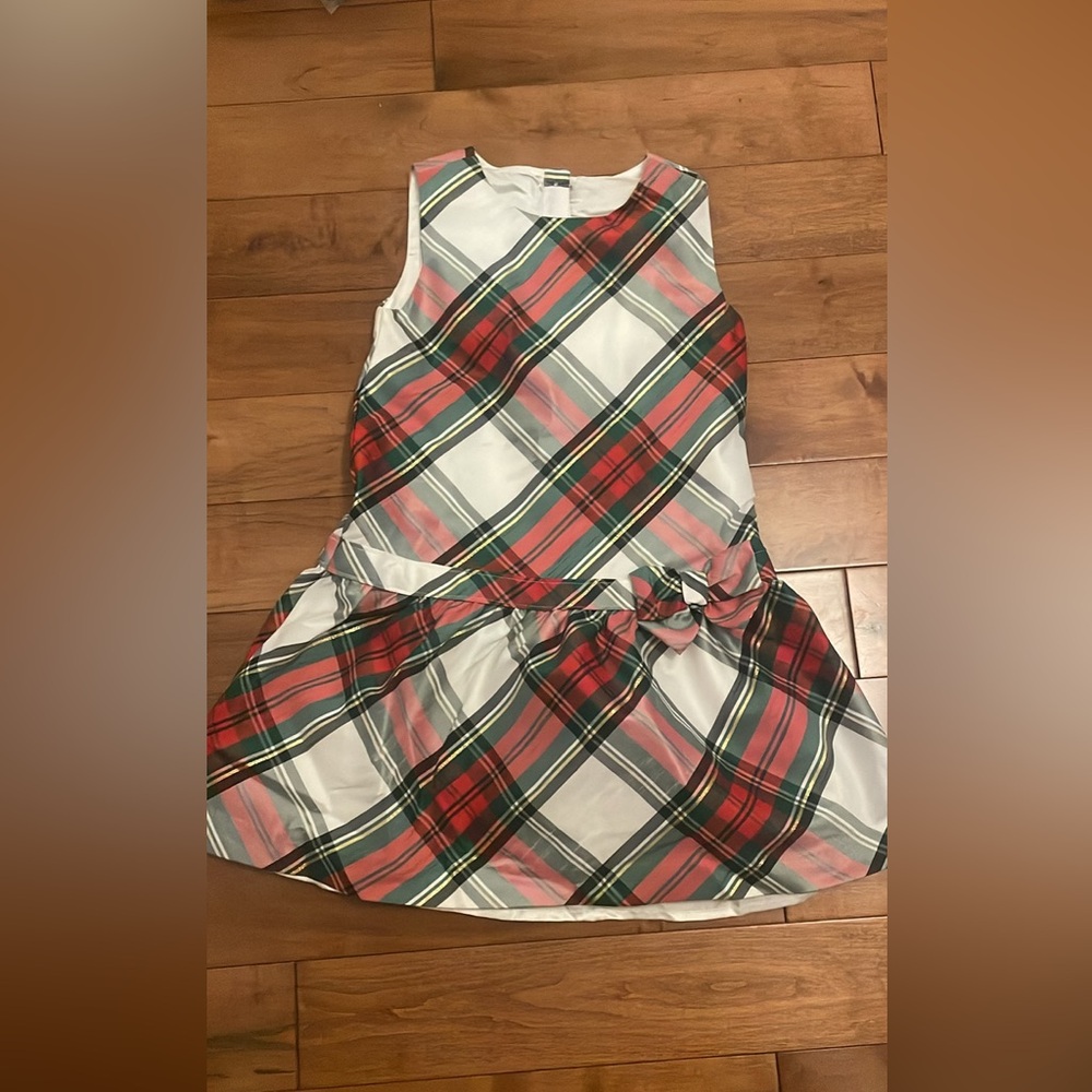 Girls tartan plaid holiday dress